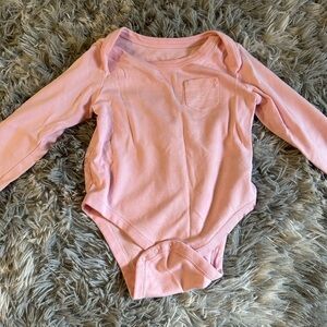 Pink Long Sleeve Baby One Piece